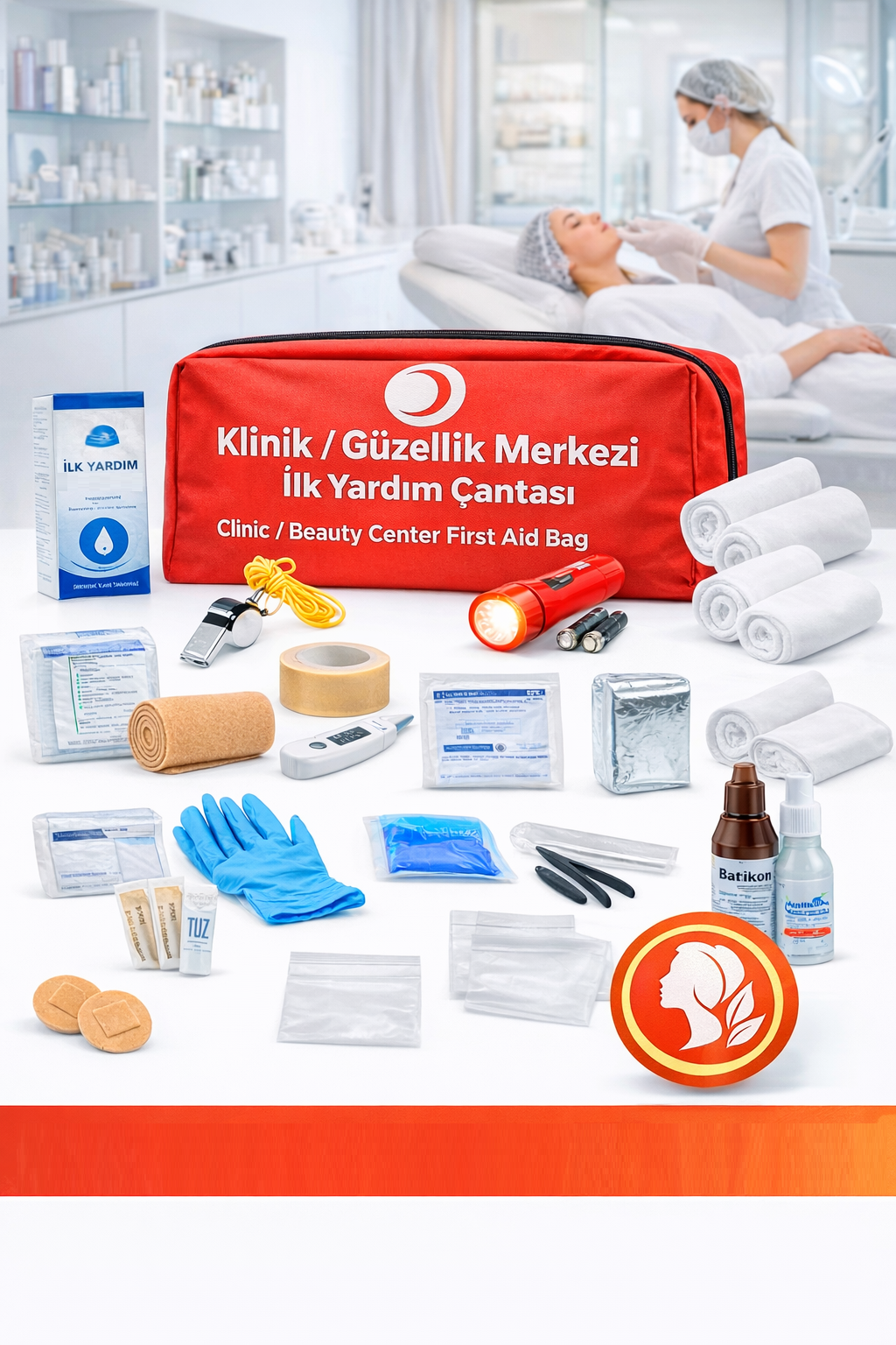 Klinik Güzellik Merkezi ilk Yardım Çantası Klinik Güzellik Merkezi ilk Yardım Çantası